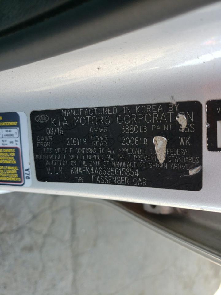 2016 Kia Forte Lx VIN: KNAFK4A66G5615354 Lot: 85098445