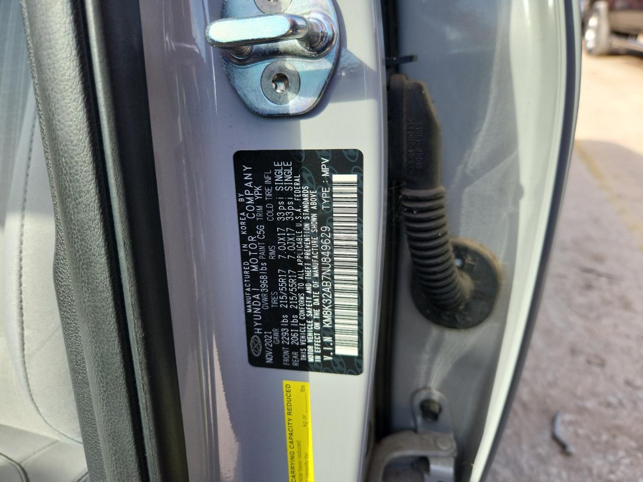 2022 Hyundai Kona Sel VIN: KM8K32AB7NU849629 Lot: 82211725