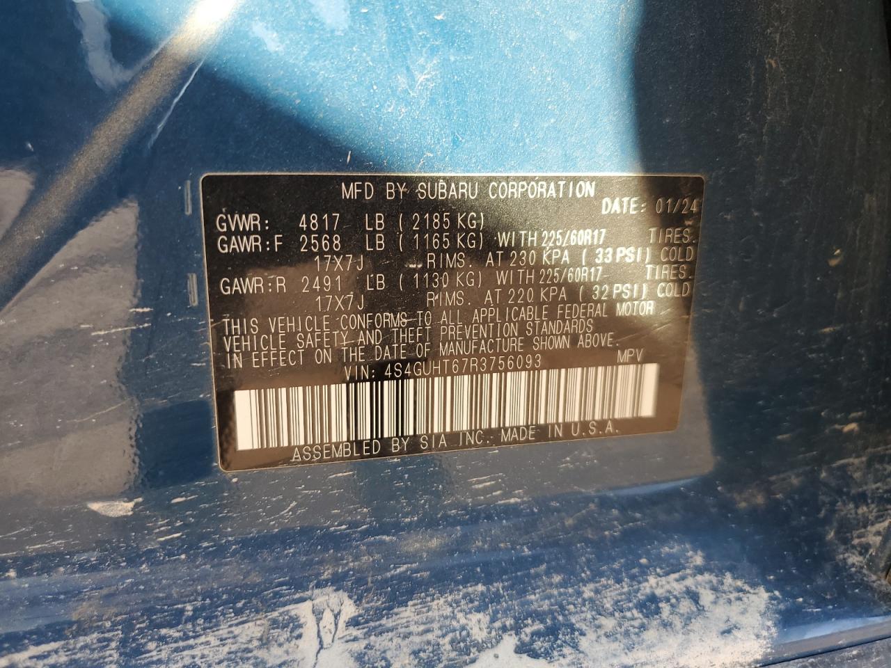 2024 Subaru Crosstrek Wilderness VIN: 4S4GUHT67R3756093 Lot: 84942785