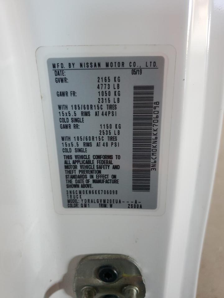 2019 Nissan Nv200 2.5S VIN: 3N6CM0KN6KK706098 Lot: 90832105