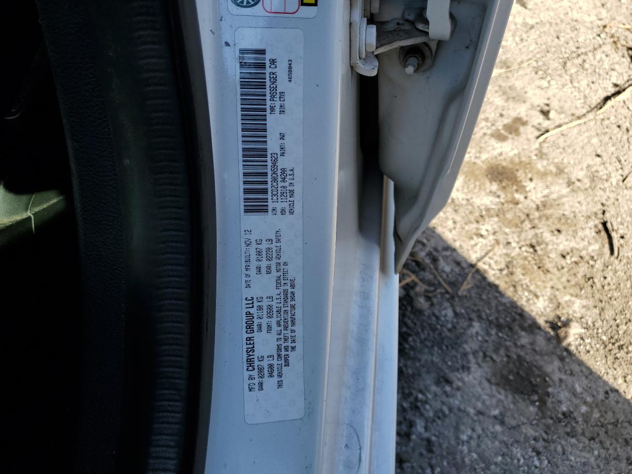 2013 Dodge Avenger Sxt VIN: 1C3CDZCB0DN594623 Lot: 85652535