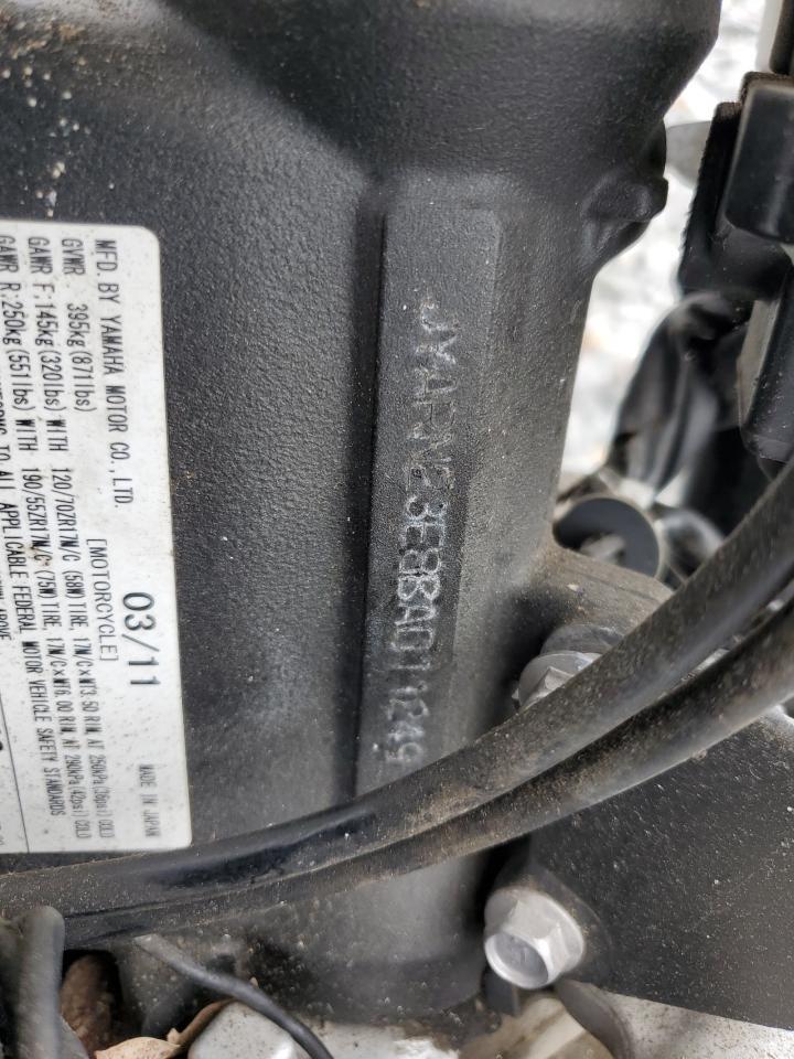 2011 Yamaha Yzfr1 VIN: JYARN23E8BA011249 Lot: 85562665
