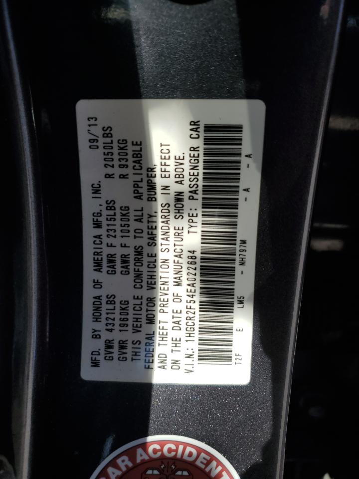 2014 Honda Accord Sport VIN: 1HGCR2F54EA022684 Lot: 81890325