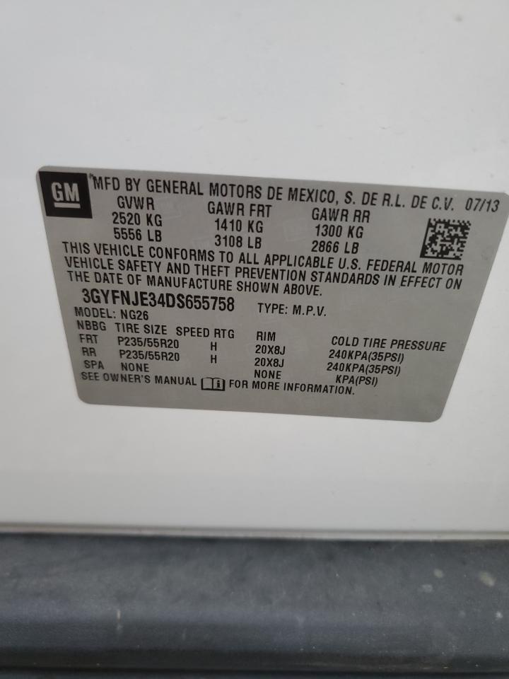 2013 Cadillac Srx Premium Collection VIN: 3GYFNJE34DS655758 Lot: 82406165