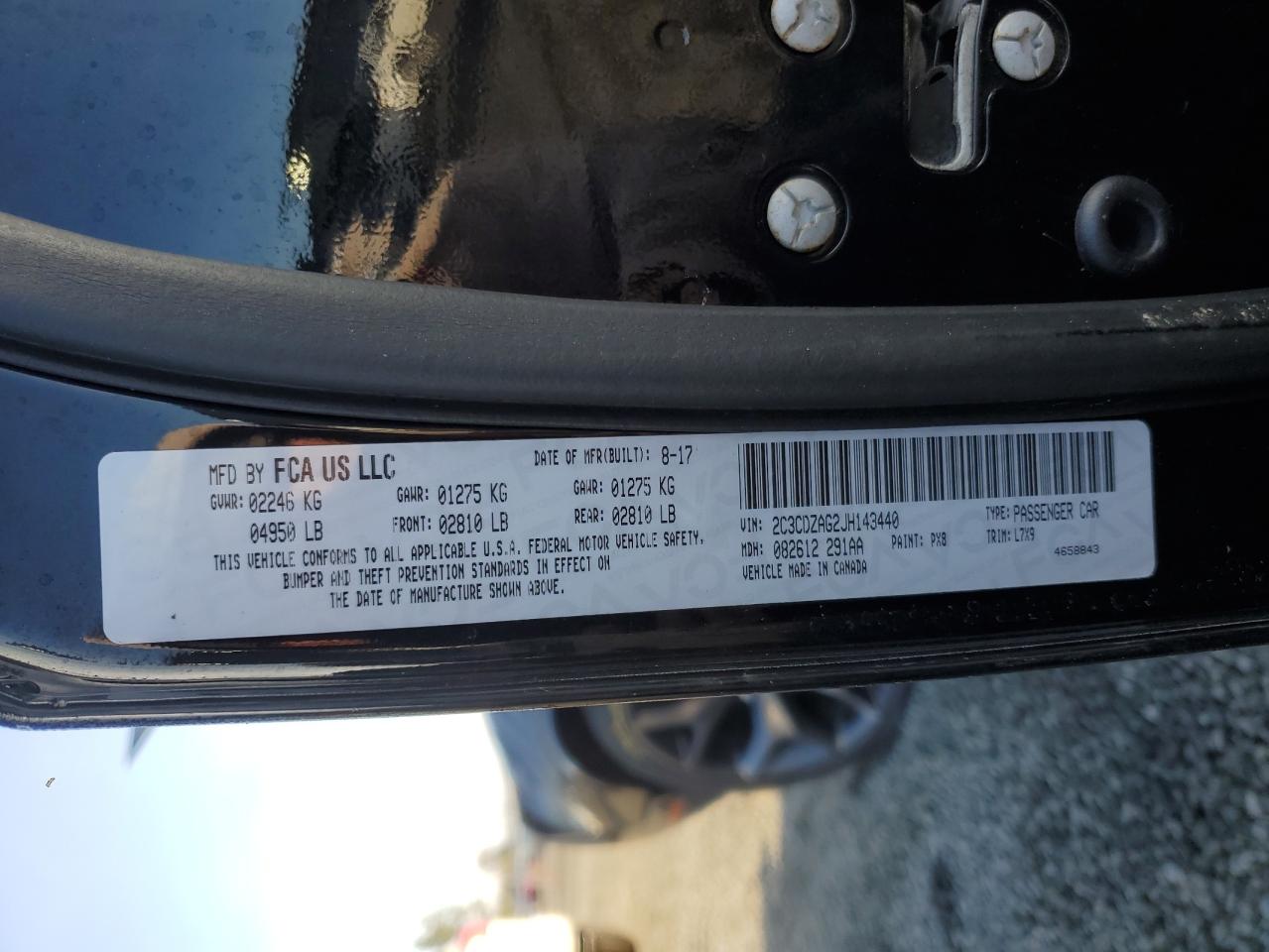 2018 Dodge Challenger Sxt VIN: 2C3CDZAG2JH143440 Lot: 89432145