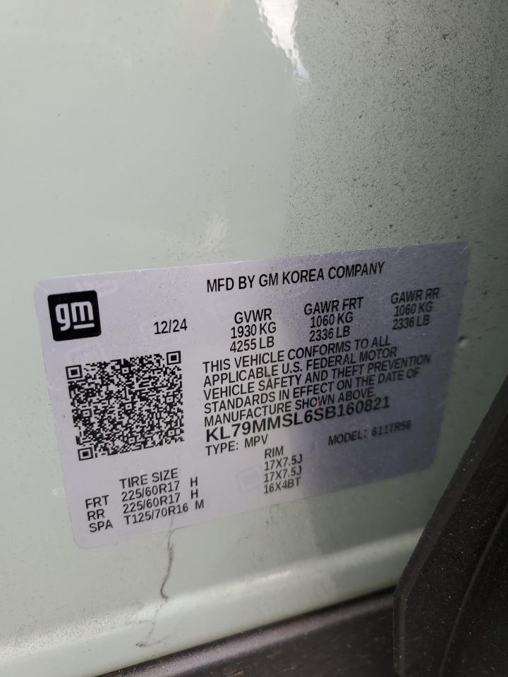 2025 Chevrolet Trailblazer Ls VIN: KL79MMSL6SB160821 Lot: 84550465