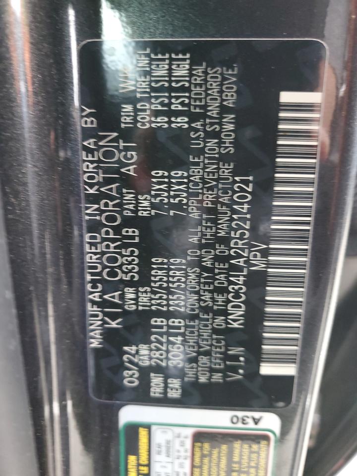 2024 Kia Ev6 Light VIN: KNDC34LA2R5214021 Lot: 84802745