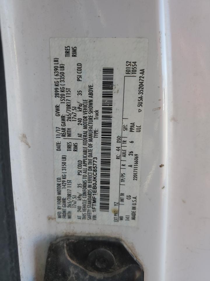 2018 Ford F150 VIN: 1FTMF1EB0JKC85773 Lot: 87242115