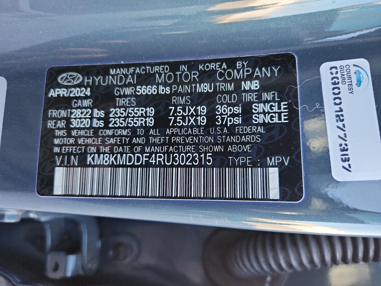 2024 Hyundai Ioniq 5 Se VIN: KM8KMDDF4RU302315 Lot: 87450845