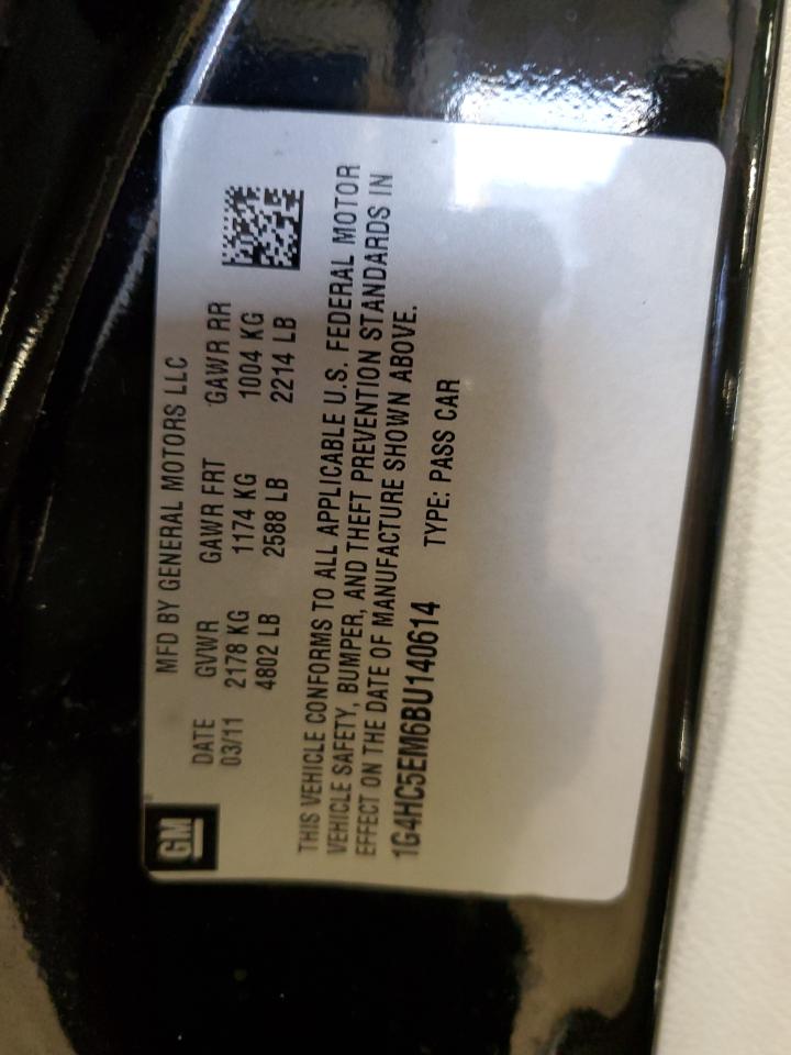 2011 Buick Lucerne Cxl VIN: 1G4HC5EM6BU140614 Lot: 89873095