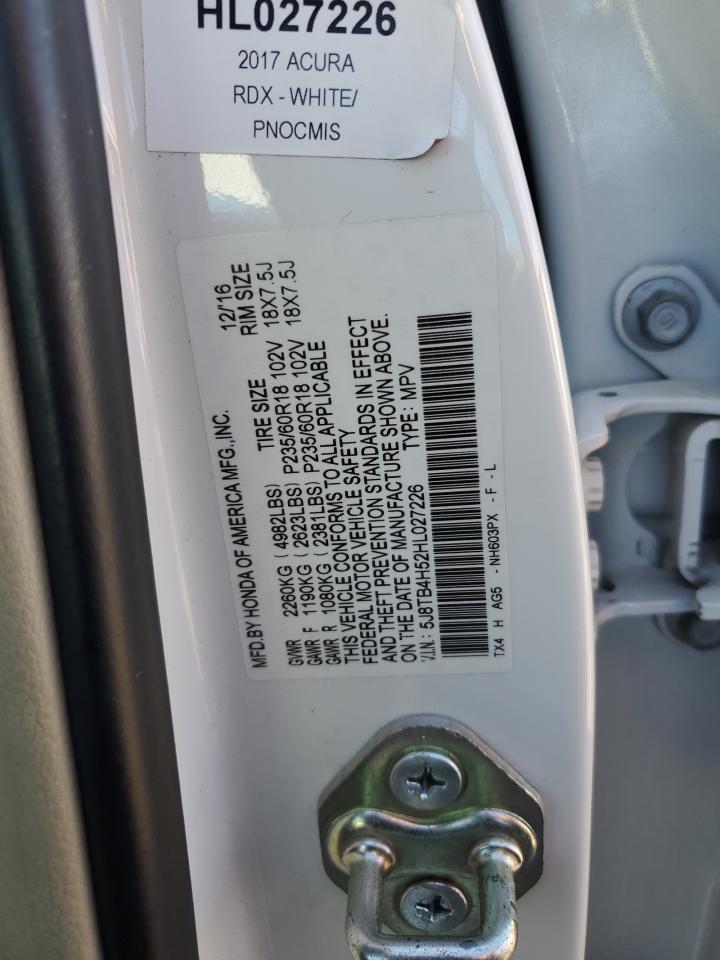 2017 Acura Rdx Technology VIN: 5J8TB4H52HL027226 Lot: 82577605