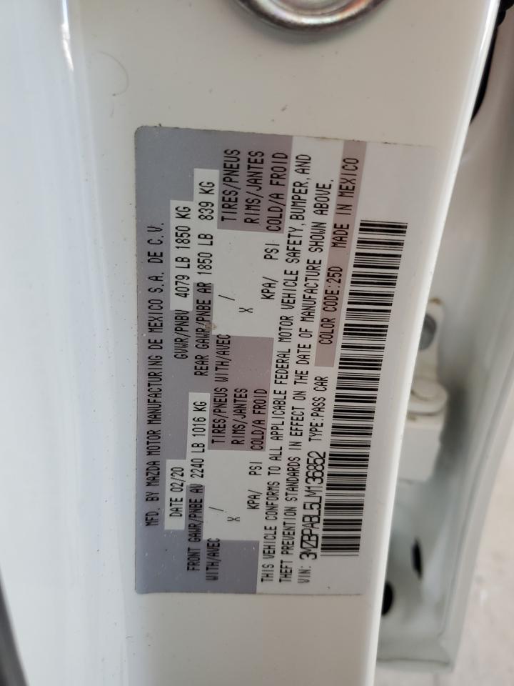 2020 Mazda 3 VIN: 3MZBPABL5LM136852 Lot: 86994455