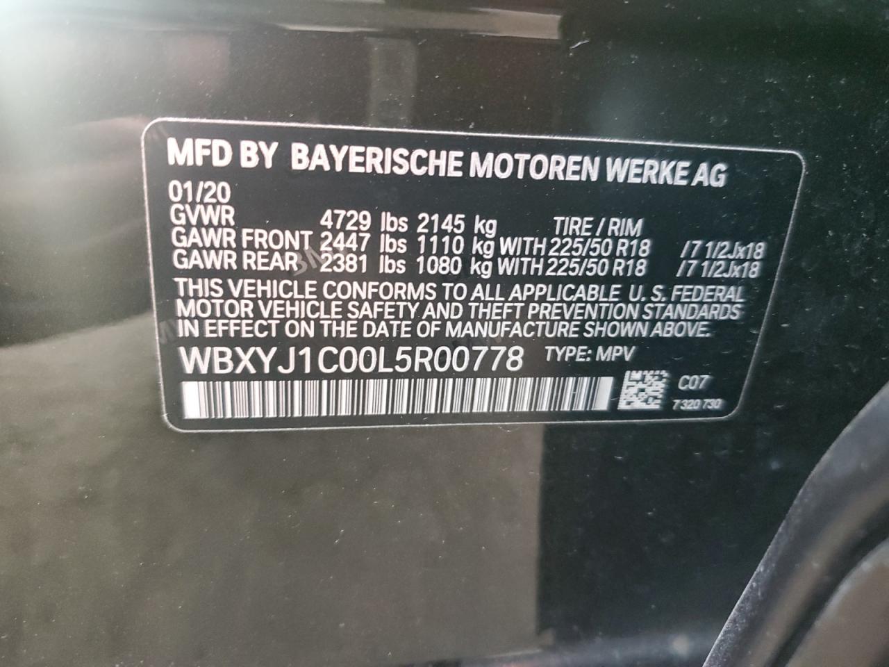 Фото: WBXYJ1C00L5R00778