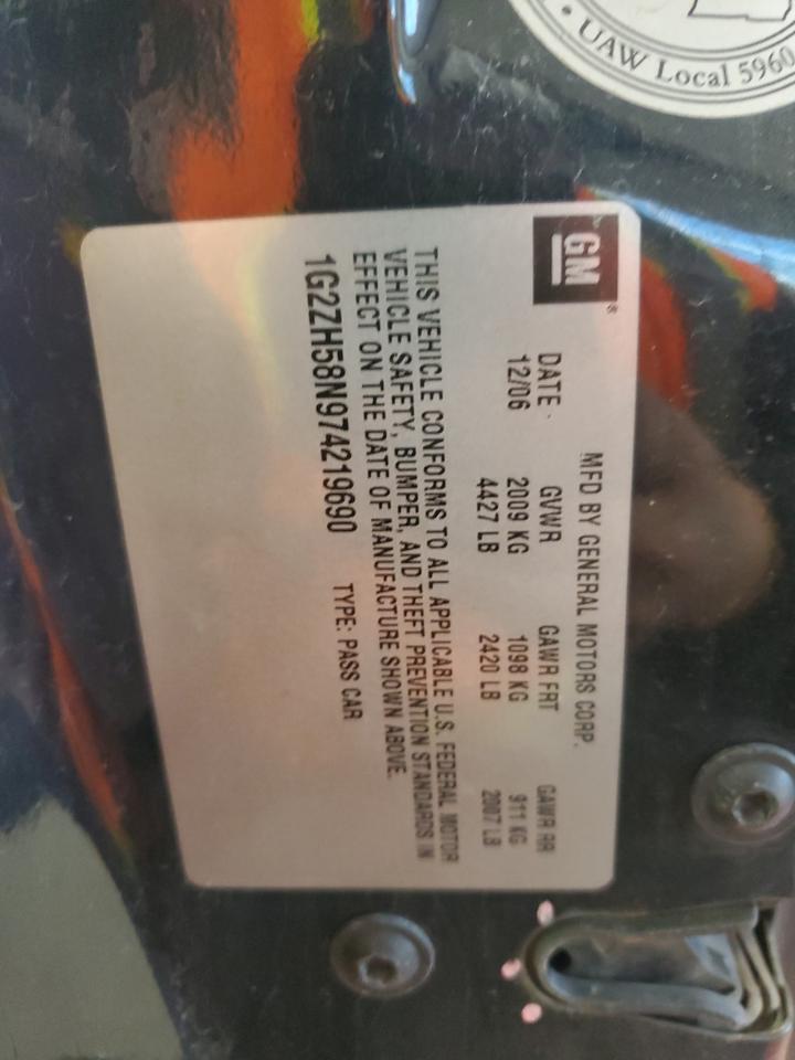 2007 Pontiac G6 Gt VIN: 1G2ZH58N974219690 Lot: 84710365