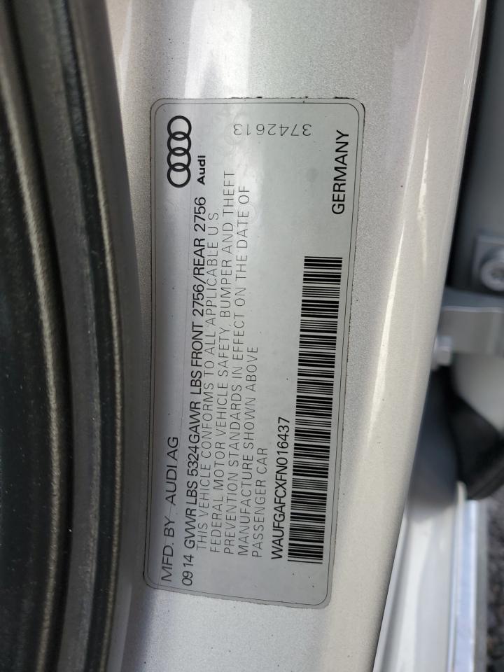 2015 Audi A6 Premium Plus VIN: WAUFGAFCXFN016437 Lot: 87407775