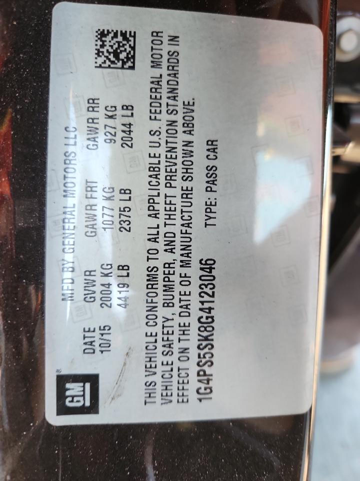 2016 Buick Verano VIN: 1G4PS5SK8G4123046 Lot: 84483345