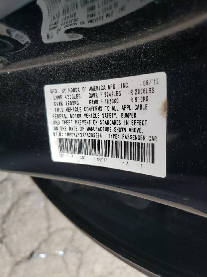 2015 Honda Accord Lx VIN: 1HGCR2F3XFA205555 Lot: 82268745