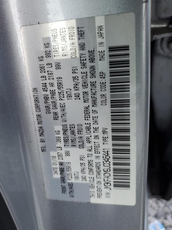 2018 Mazda Cx-5 Touring VIN: JM3KFACM9J0346441 Lot: 85545015