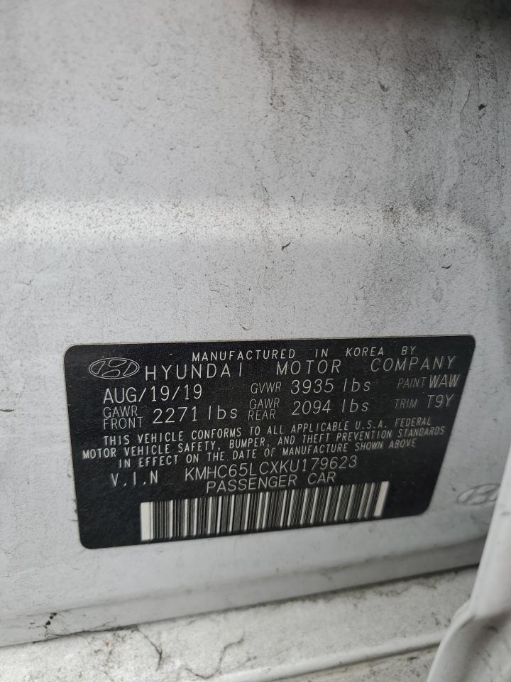 2019 Hyundai Ioniq Blue VIN: KMHC65LCXKU179623 Lot: 82324395