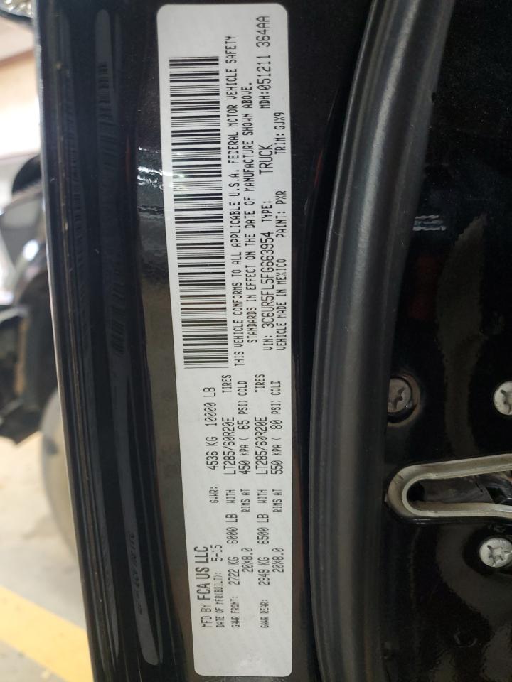 2015 Ram 2500 Laramie VIN: 3C6UR5FL5FG6SC954 Lot: 82760235