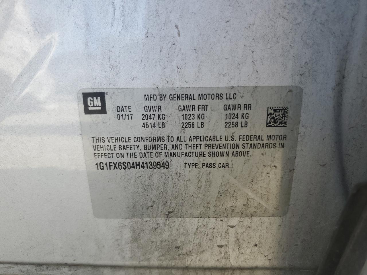 2017 Chevrolet Bolt Ev Premier VIN: 1G1FX6S04H4139549 Lot: 90922255