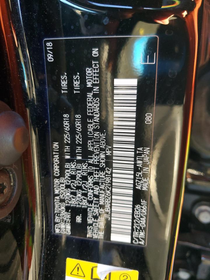 2019 Lexus Nx 300 Base VIN: JTJBARBZ6K2198142 Lot: 86848995