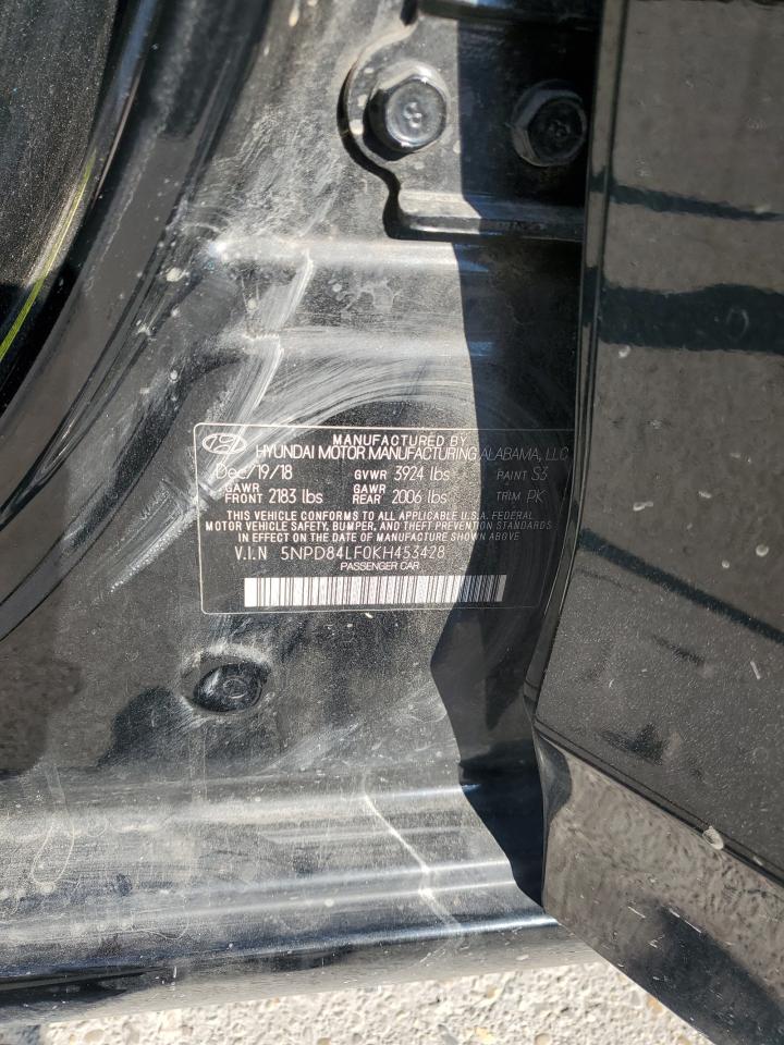 2019 Hyundai Elantra Sel VIN: 5NPD84LF0KH453428 Lot: 84478925