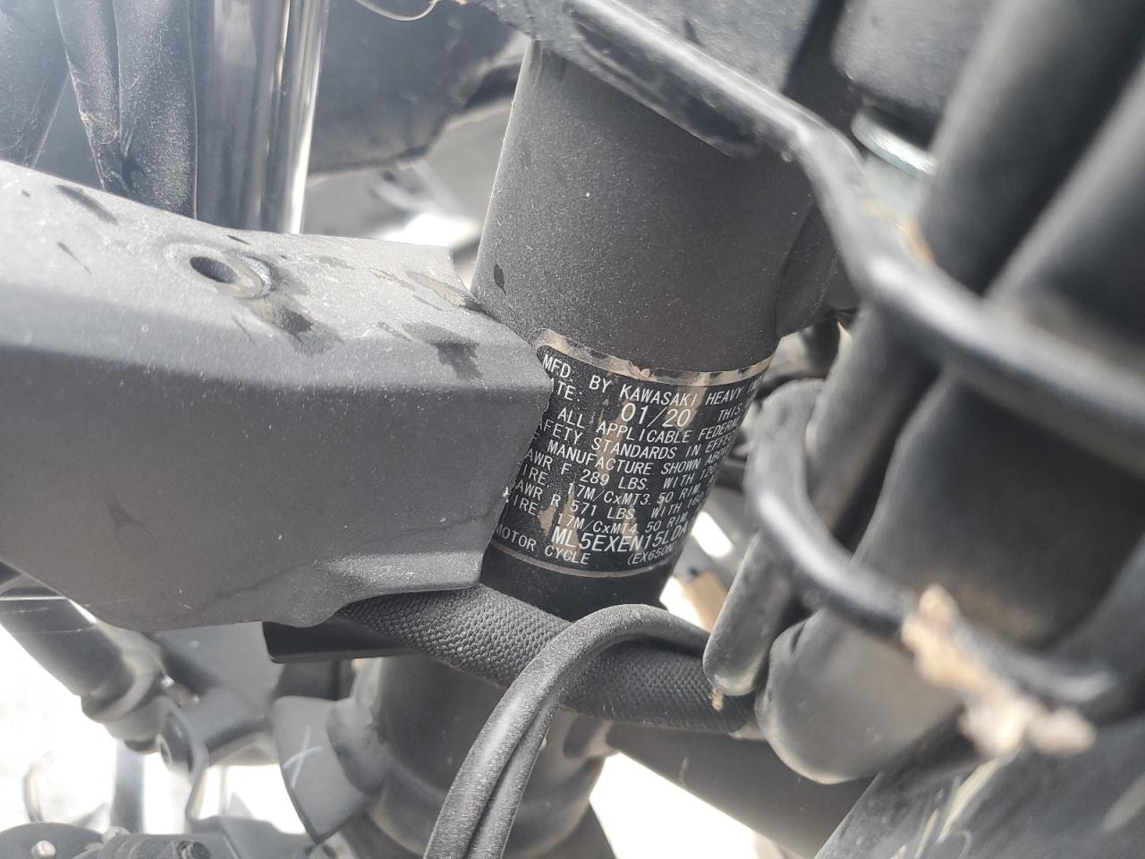 2020 Kawasaki Ex650 N VIN: ML5EXEN15LDA14261 Lot: 85366085