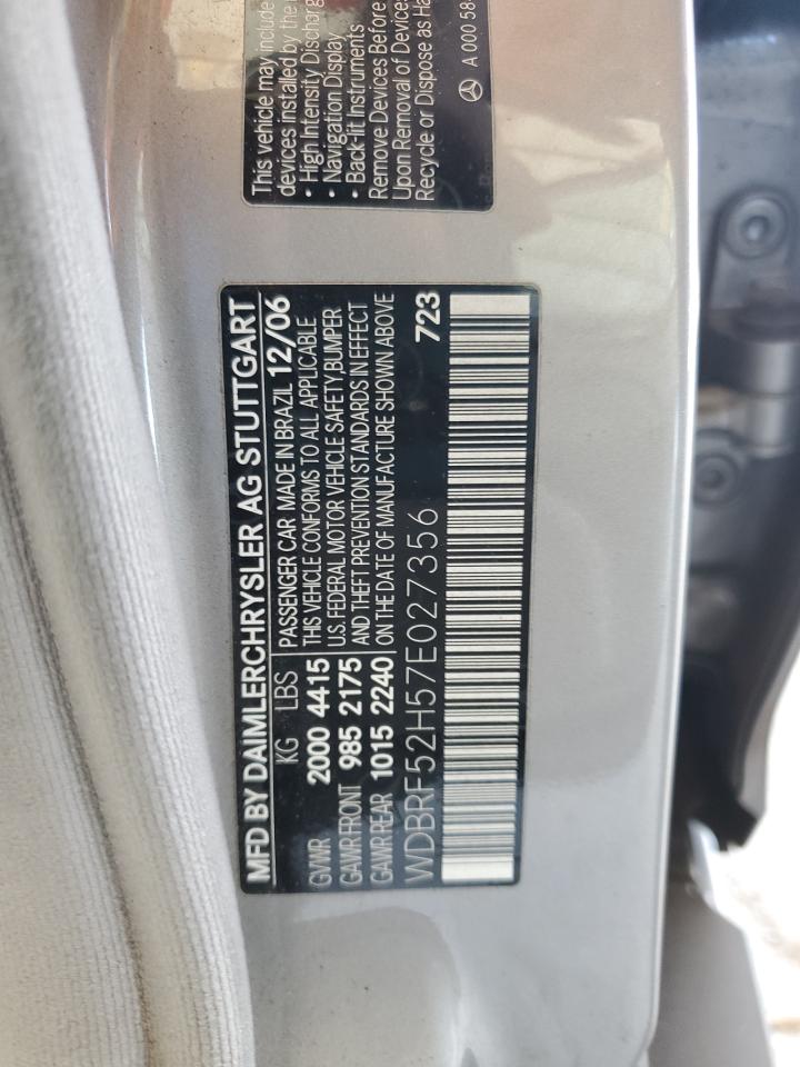 2007 Mercedes-Benz C 230 VIN: WDBRF52H57E027356 Lot: 82425335