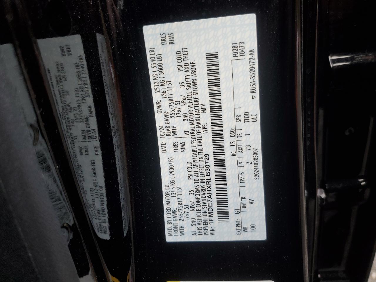 2024 Ford Bronco Big Bend VIN: 1FMDE7AHXRLB30729 Lot: 90227005