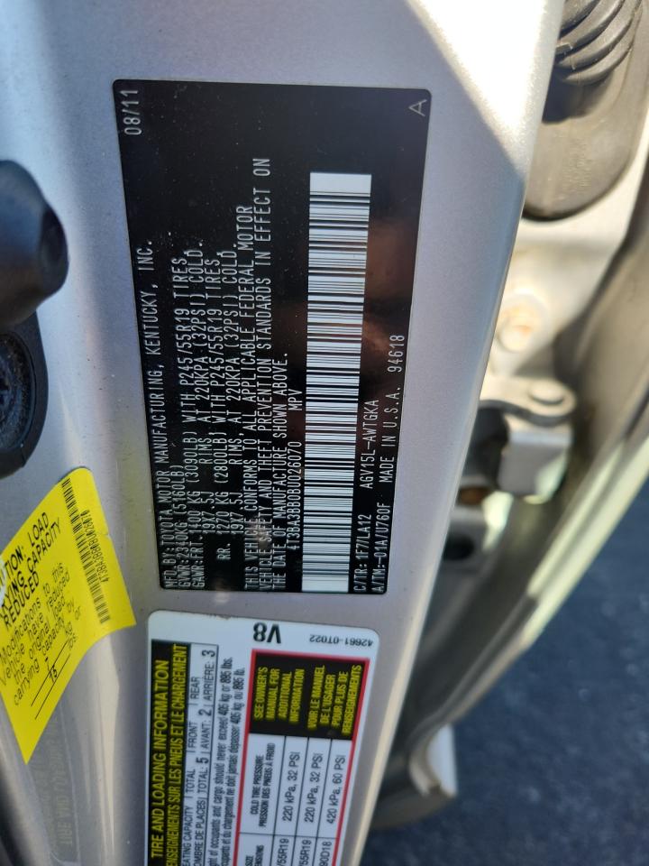 2011 Toyota Venza VIN: 4T3BA3BB0BU026070 Lot: 90266775