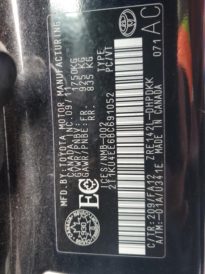 2011 Toyota Corolla Matrix VIN: 2T1KU4EE6BC691052 Lot: 90624675