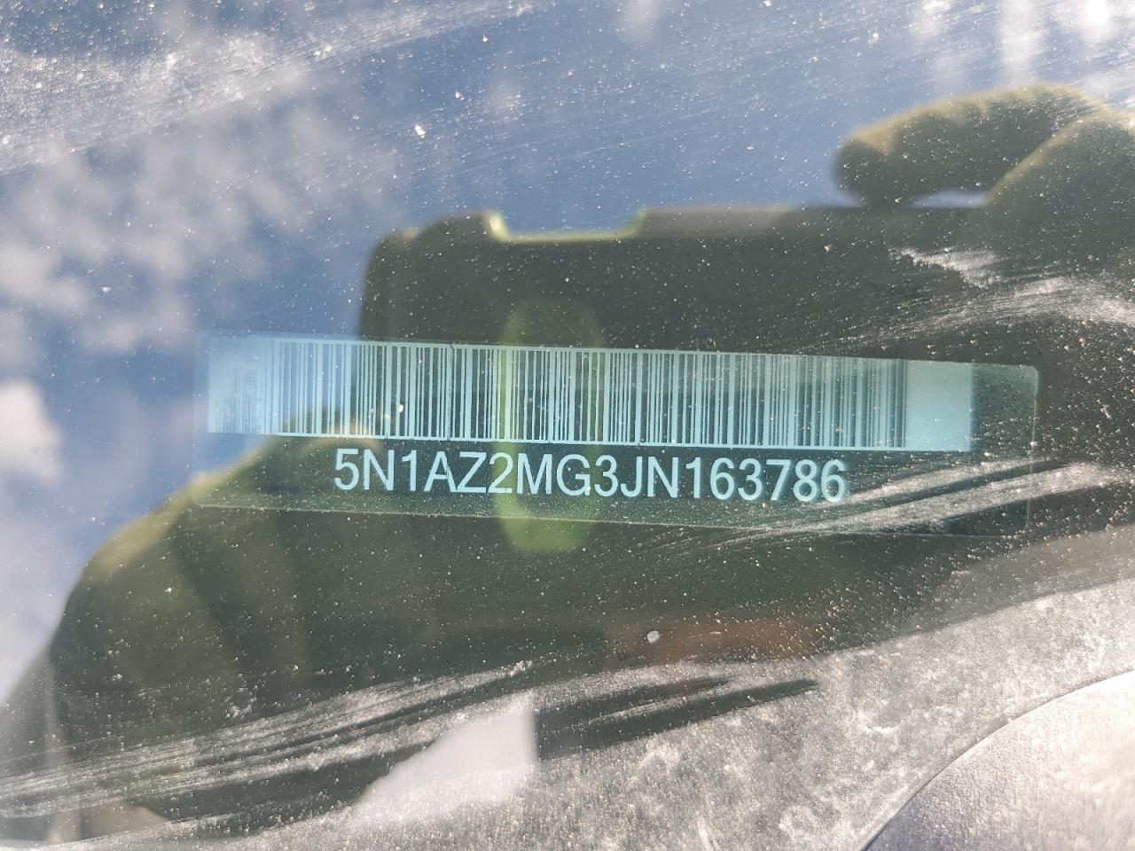 2018 Nissan Murano S VIN: 5N1AZ2MG3JN163786 Lot: 86294545