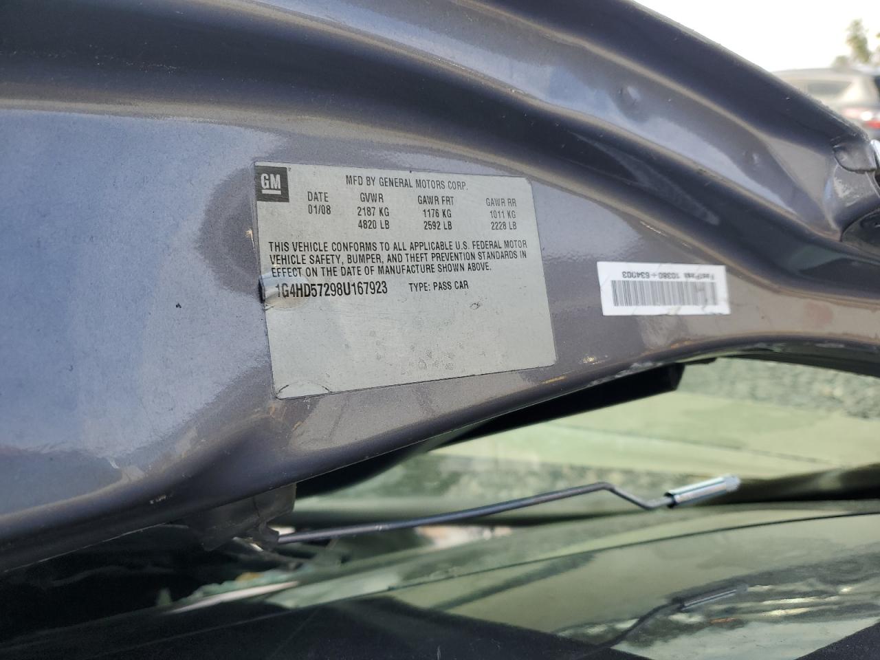 2007 Buick Lucerne Cxl VIN: 1G4HD57227U105309 Lot: 90431055