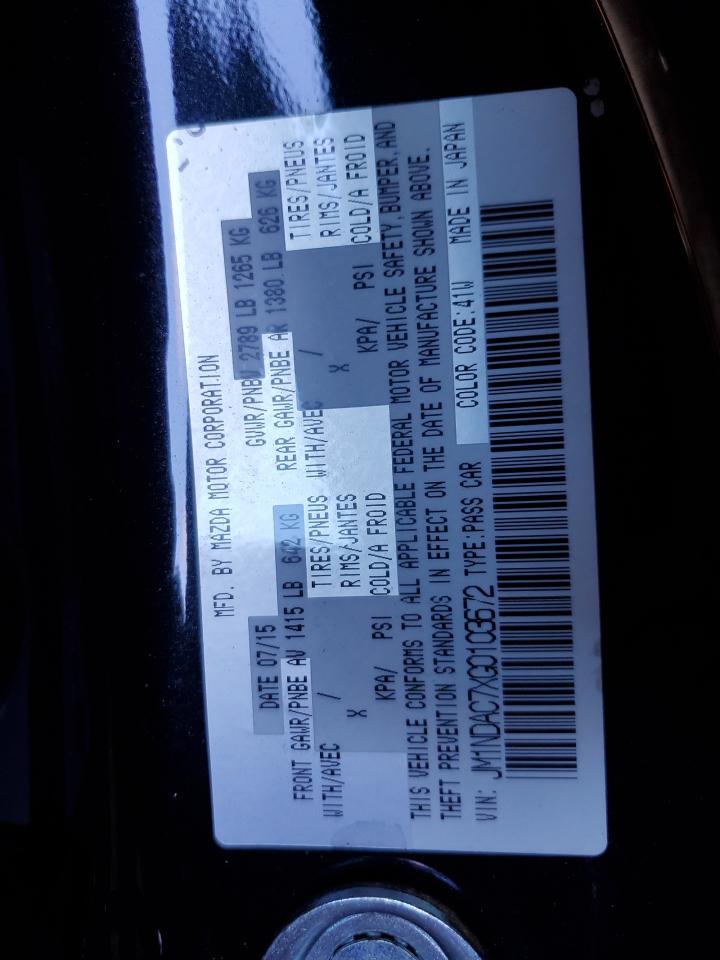 2016 Mazda Mx-5 Miata Club VIN: JM1NDAC7XG0103672 Lot: 87081565