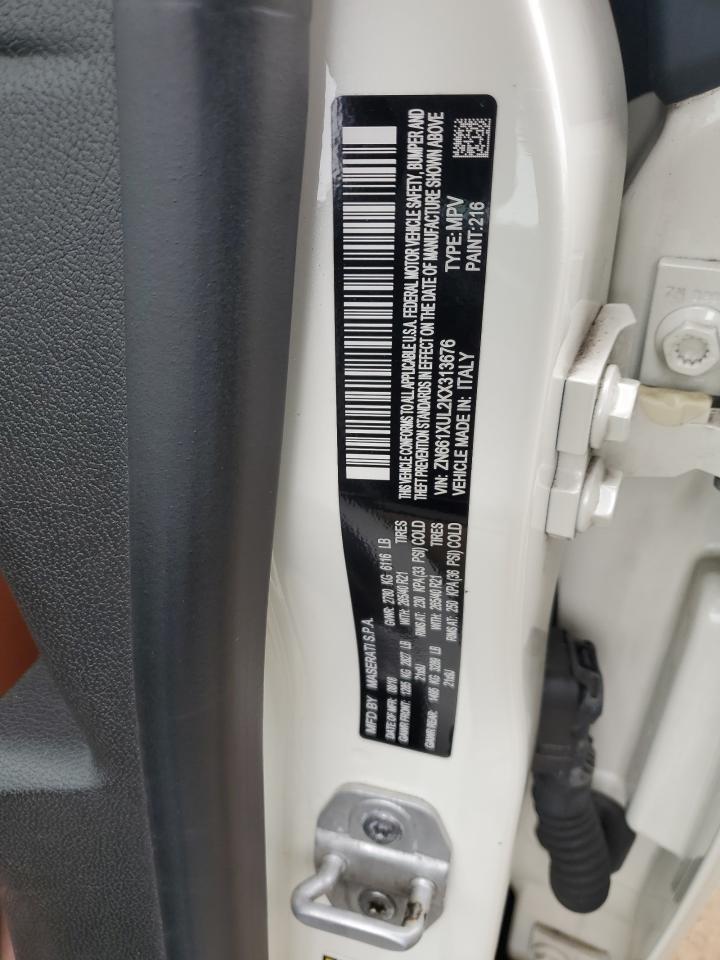 2019 Maserati Levante Luxury VIN: ZN661XUL2KX313676 Lot: 90350285