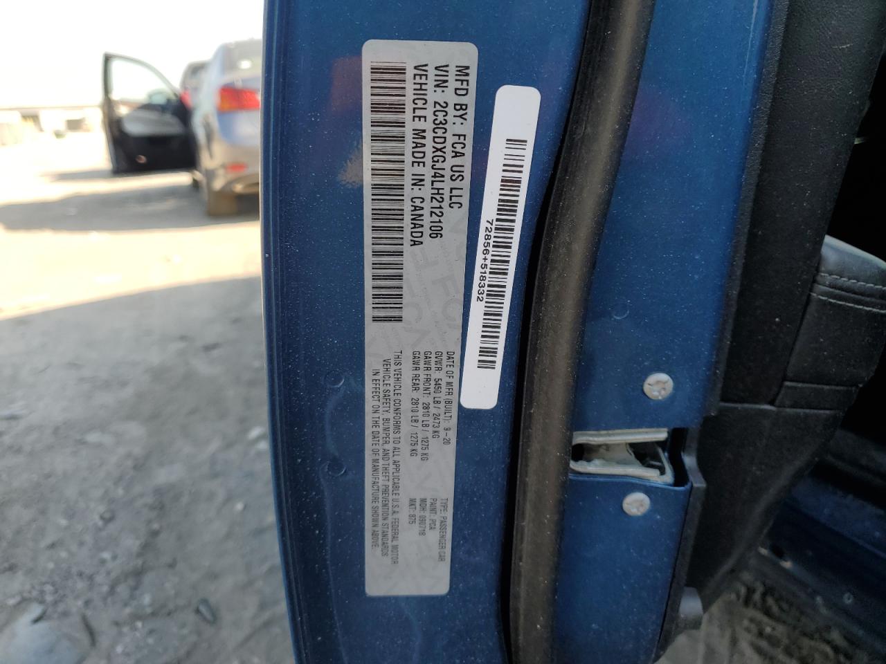 2020 Dodge Charger Scat Pack VIN: 2C3CDXGJ4LH212106 Lot: 85141435