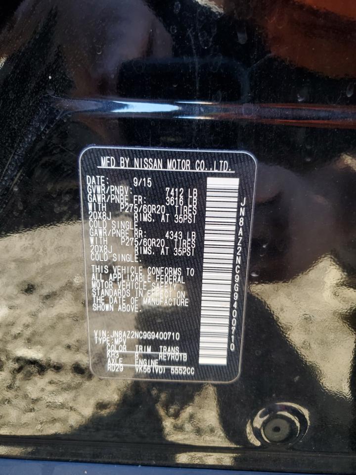 2016 Infiniti Qx80 VIN: JN8AZ2NC9G9400710 Lot: 84656245