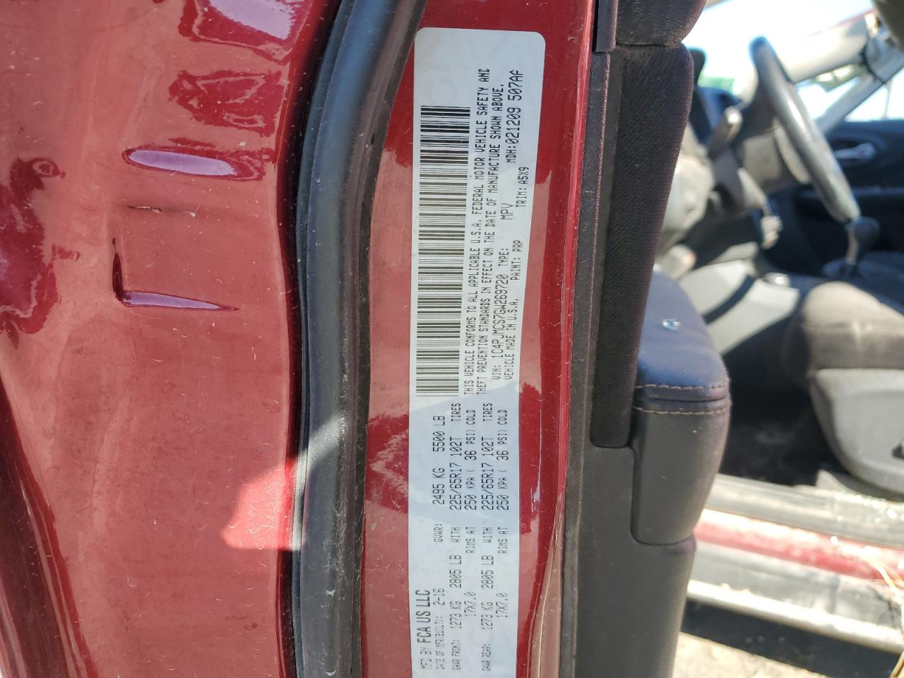 2016 Jeep Cherokee Latitude VIN: 1C4PJMCS7GW269720 Lot: 87011065