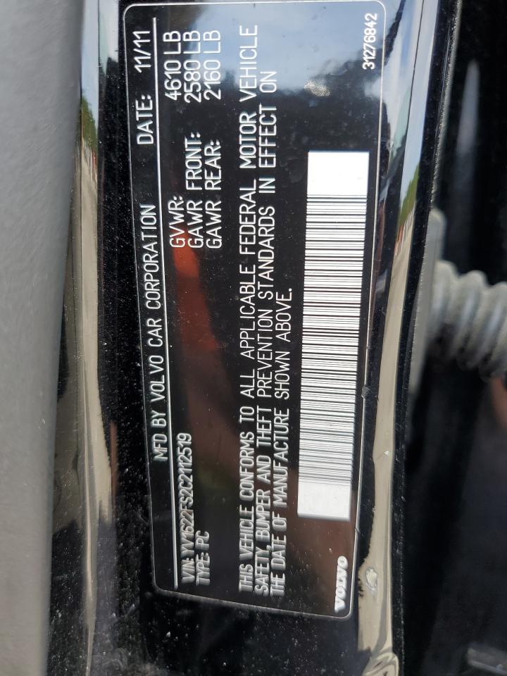 2012 Volvo S60 T5 VIN: YV1622FS2C2112519 Lot: 82318755