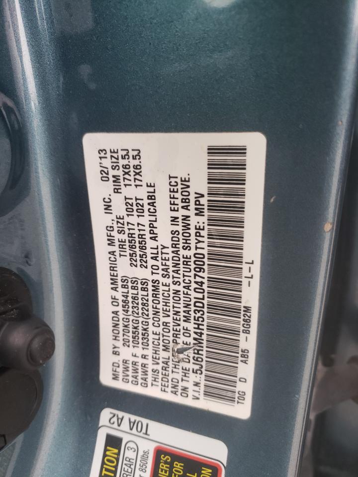 2013 Honda Cr-V Ex VIN: 5J6RM4H53DL047900 Lot: 90102335