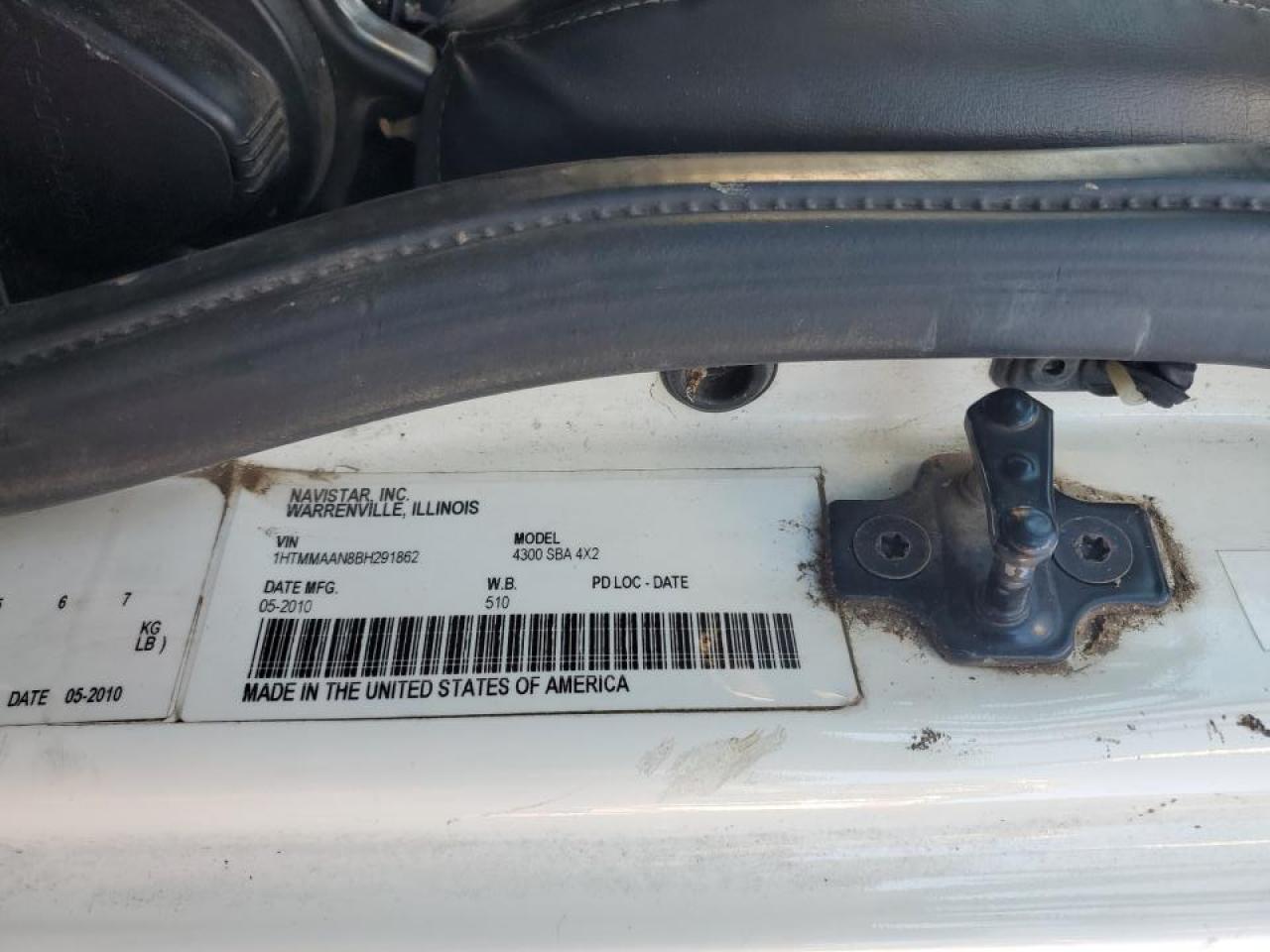 2011 International 4300 Dump Truck VIN: 1HTMMAAN8BH291862 Lot: 85726525