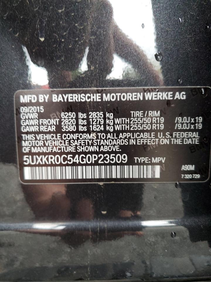 2016 BMW X5 xDrive35I VIN: 5UXKR0C54G0P23509 Lot: 81805205