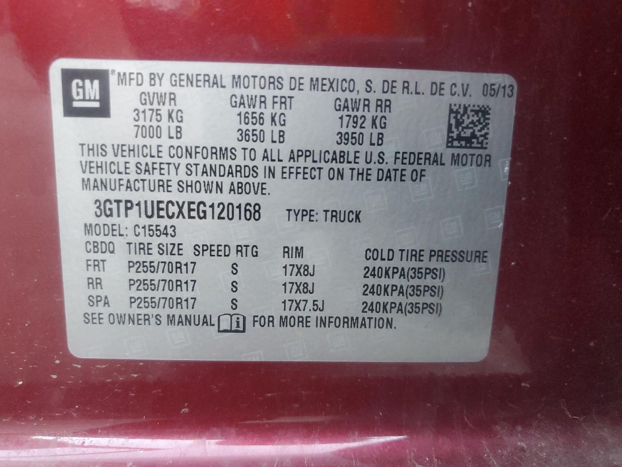 2014 GMC Sierra C1500 Sle VIN: 3GTP1UECXEG120168 Lot: 82767415