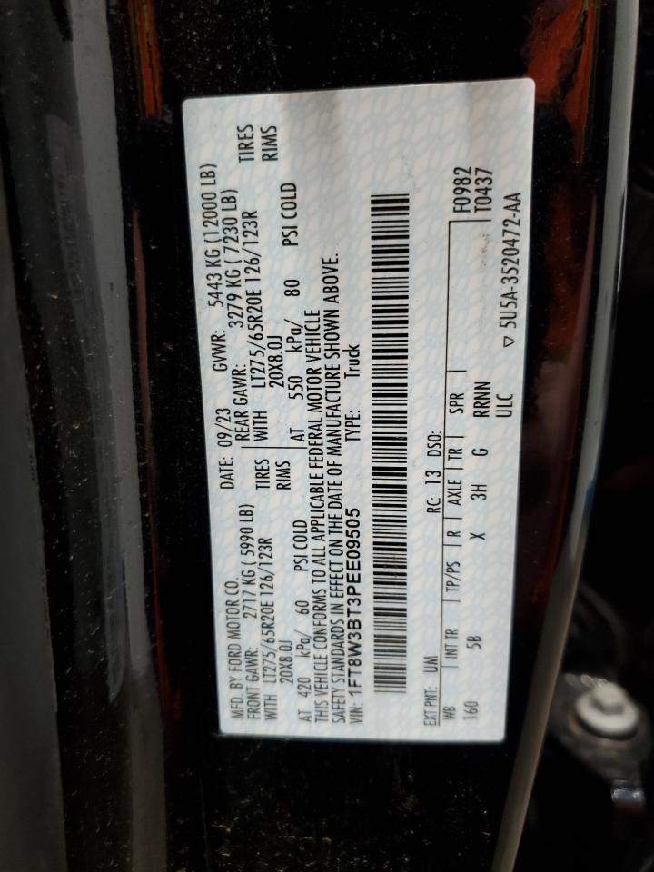 2023 Ford F350 Super Duty VIN: 1FT8W3BT3PEE09505 Lot: 84565055