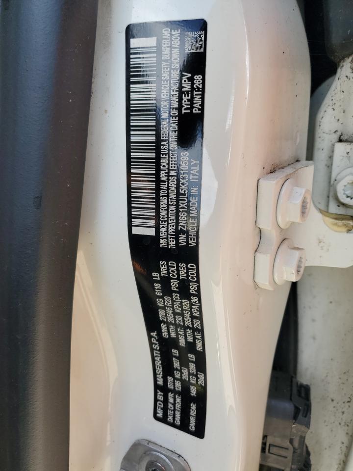 2019 Maserati Levante Luxury VIN: ZN661XUL5KX310593 Lot: 89617235