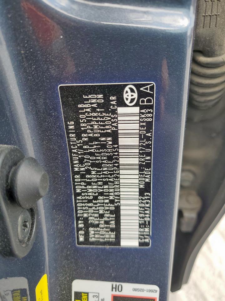 2016 Toyota Corolla L VIN: 5YFBURHE2GP423454 Lot: 85902105