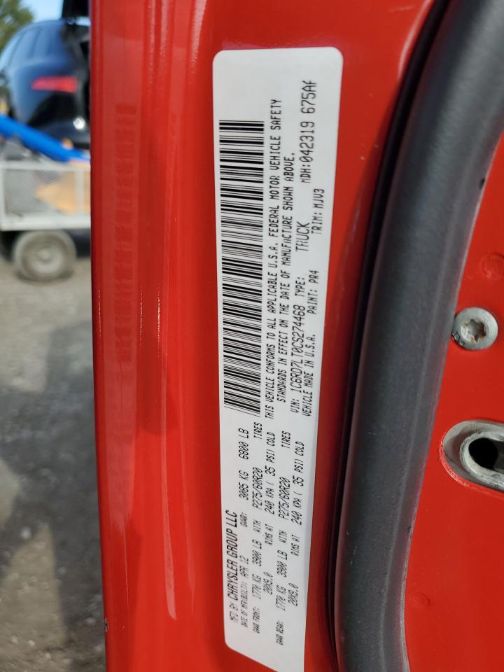 2012 Dodge Ram 1500 Slt VIN: 1C6RD7LT0CS274468 Lot: 85886125