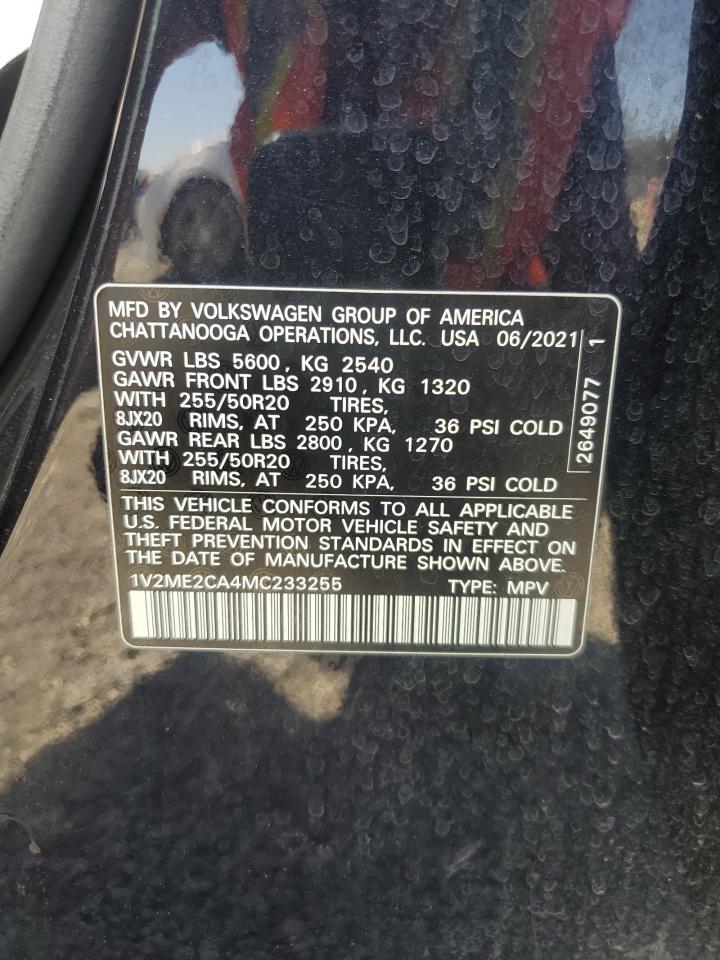 2021 Volkswagen Atlas Cross Sport Se VIN: 1V2ME2CA4MC233255 Lot: 85274695