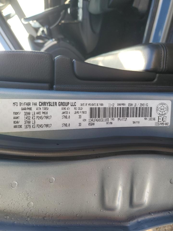 2013 Jeep Grand Cherokee Laredo VIN: 1C4RJFAGXDC611855 Lot: 84615665